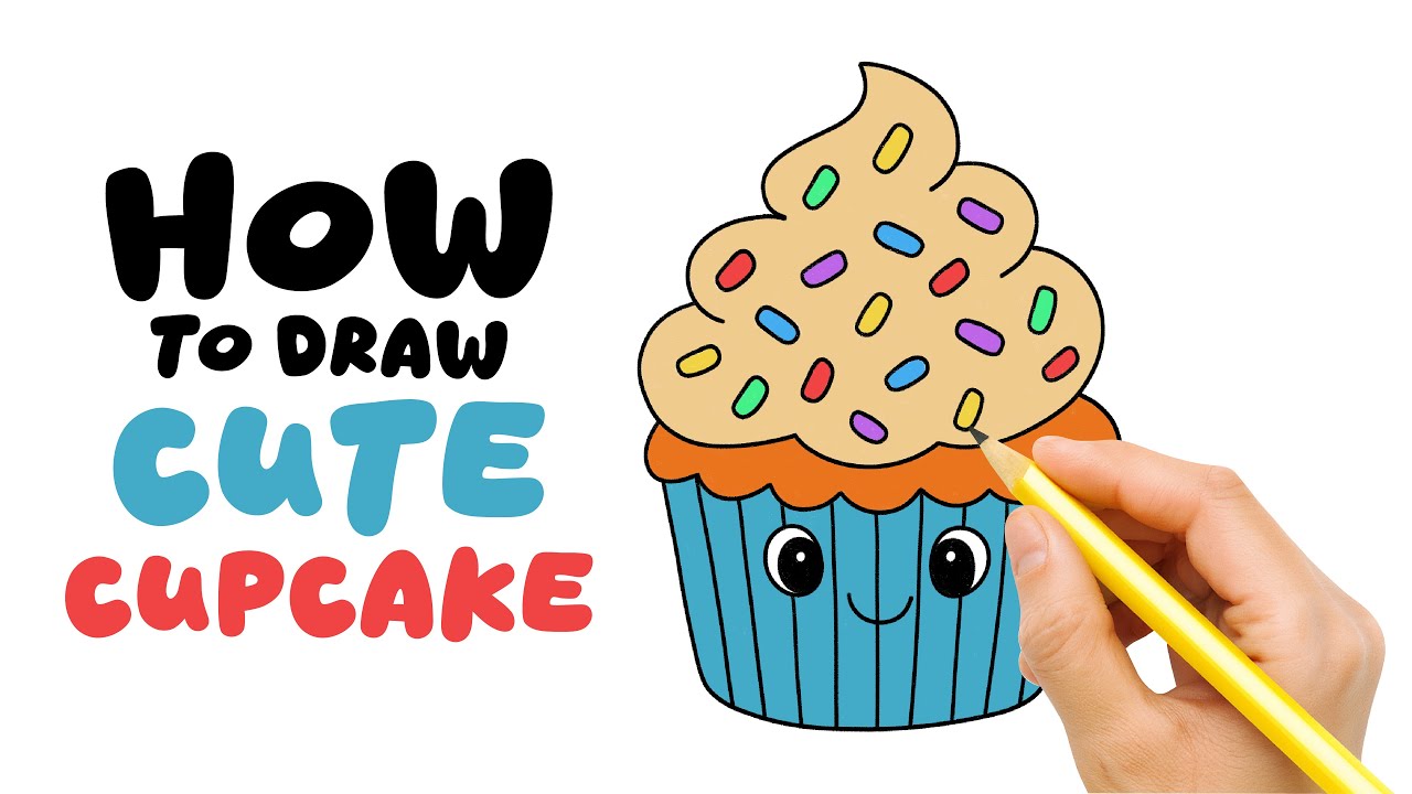 How To Draw A Cute Cupcake – Easy & Fun Drawing for Kids