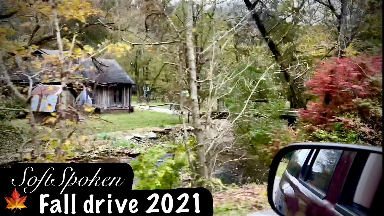 ASMR Fall drive 2021 (Soft Spoken) Beautiful fall foliage with motor, key jingle & nature sounds.