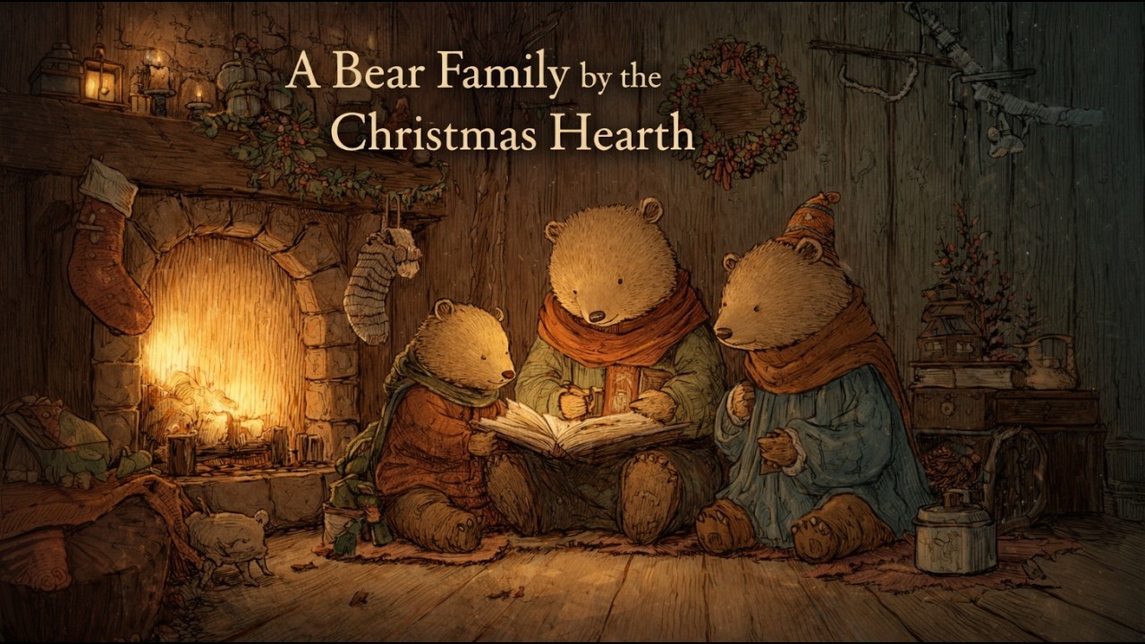 【Celtic Music】A Bear Family by the Christmas Hearth | Gentle Celtic Storybook Ambience