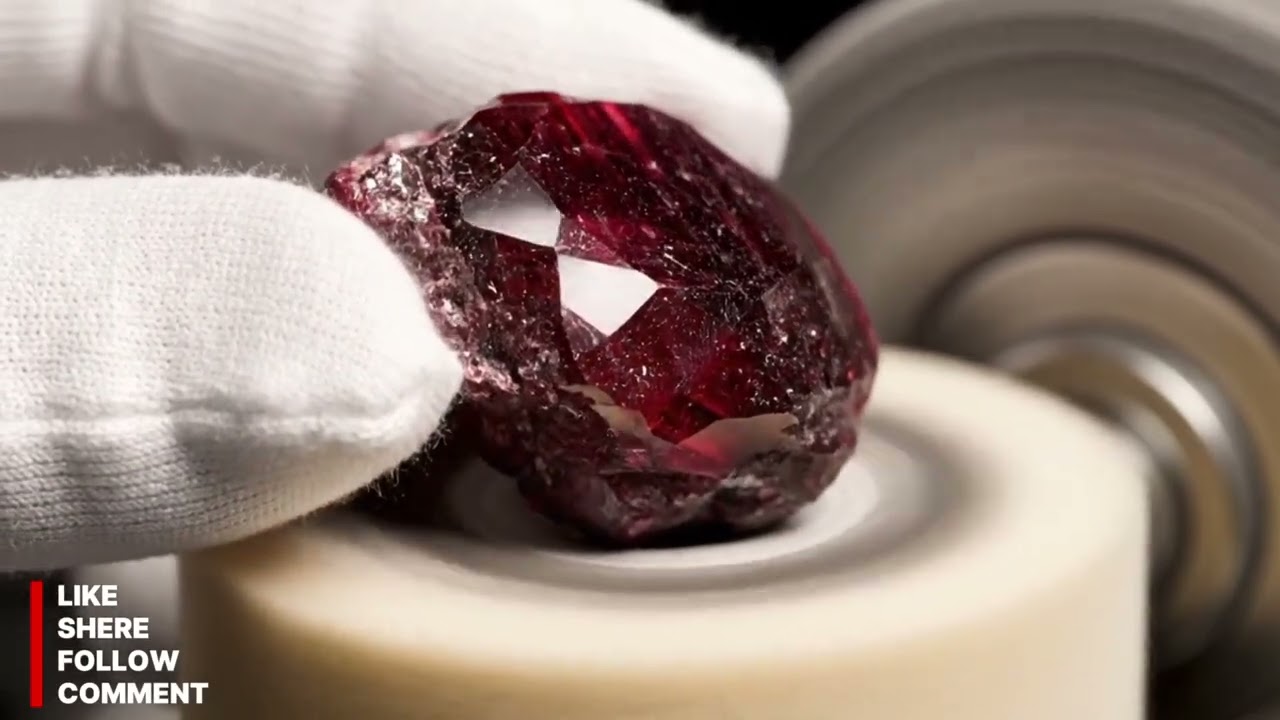 🔥 From Rough Crystal to Flawless Gem: The Fiery Cuprite Transformation (ASMR)