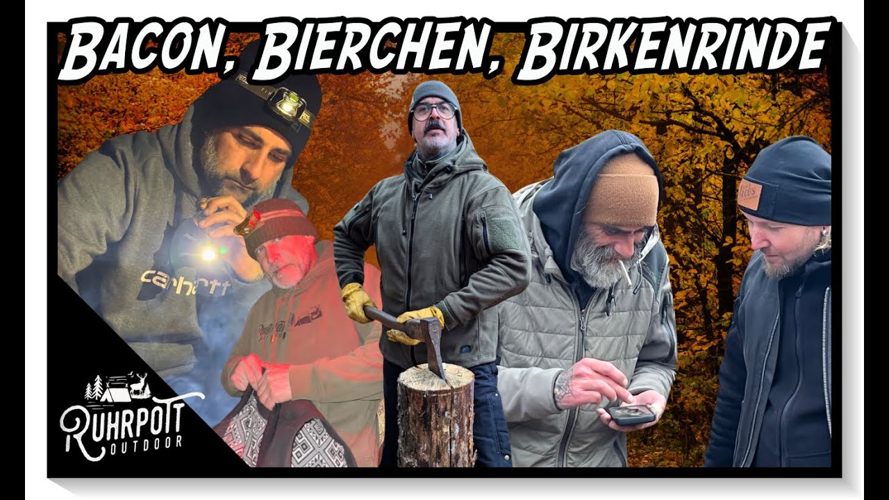 Bacon, Bierchen, Birkenrinde - Alte Herren im Wald
