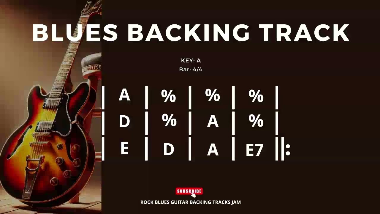 Blues Backing Track in A 78 BPM Jimmy Reed Style