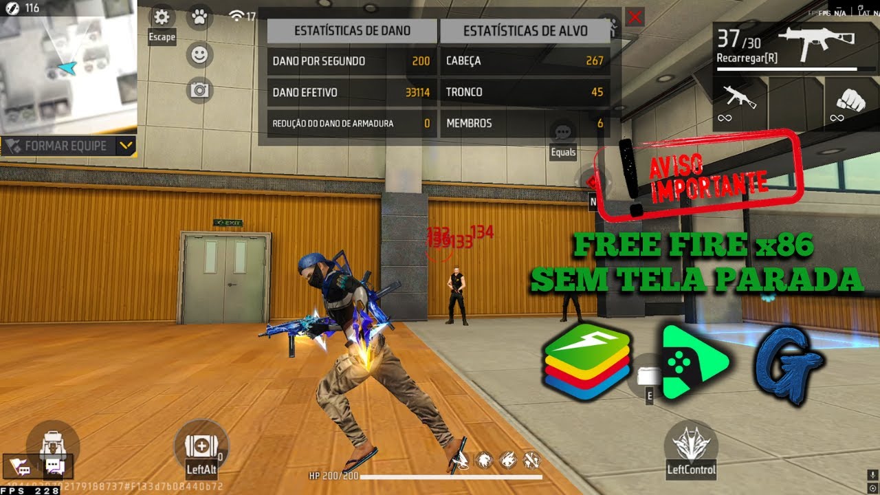COMO JOGAR NO FREE FIRE X86 SEM TELA PARADA✅ +240 FPS 🔥PC FRACO +DESEMPENHO E MELHOR SENSI