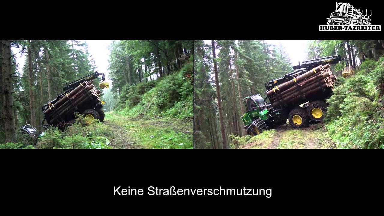 huber und tazreiter - holzbringung im extremen steilhang - forwarder