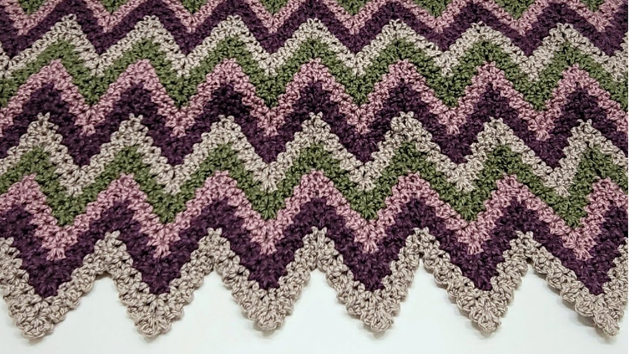 EASY Beginner Friendly Crochet Chevron Blanket - To Earth From The Skies