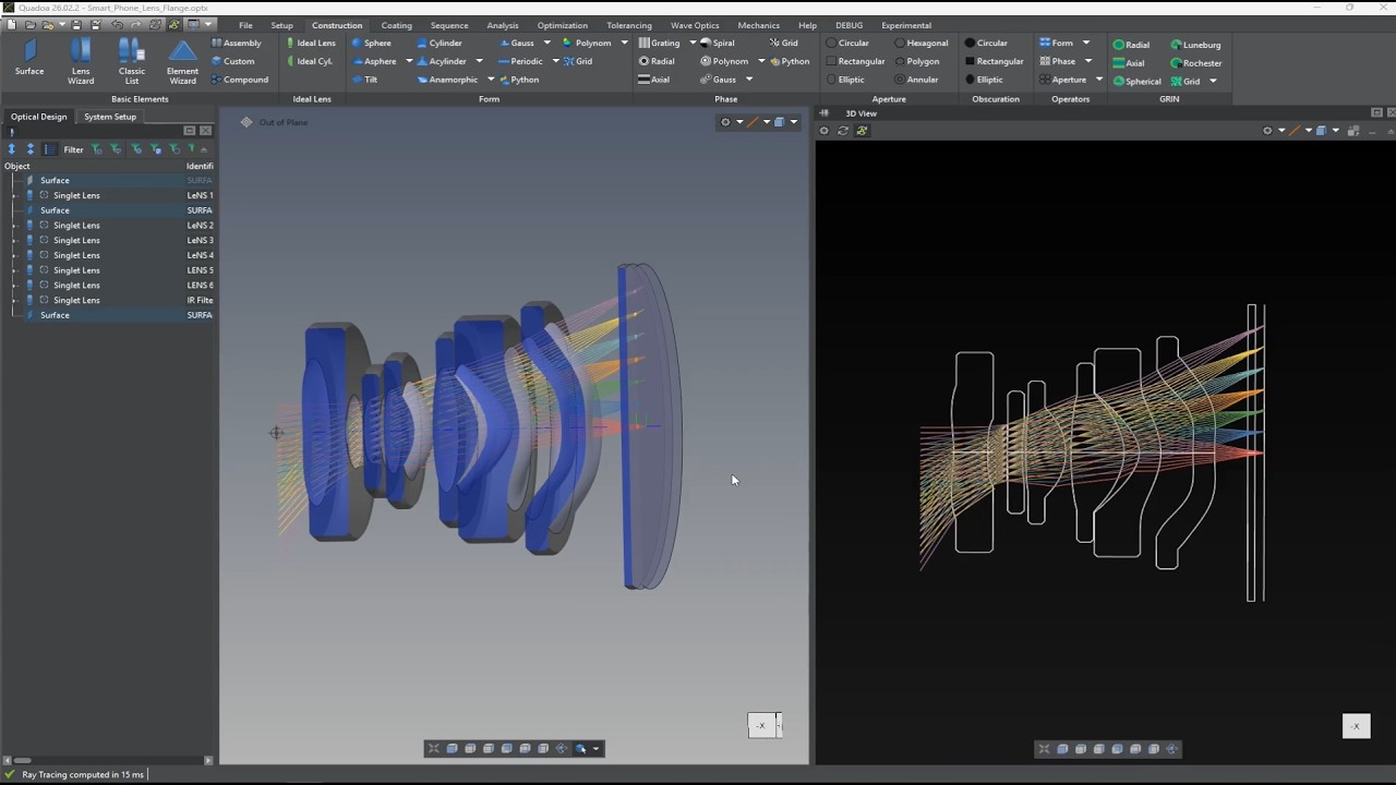 Construction: Chamfers and Flanges - Optical Design Software QUADOA Optical CAD