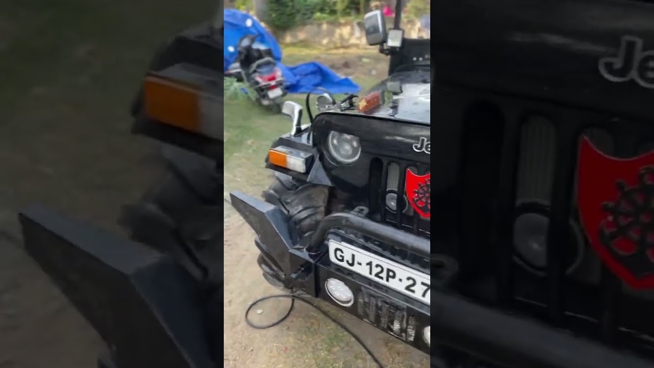 Open modified jeep 🧼 washing with machine