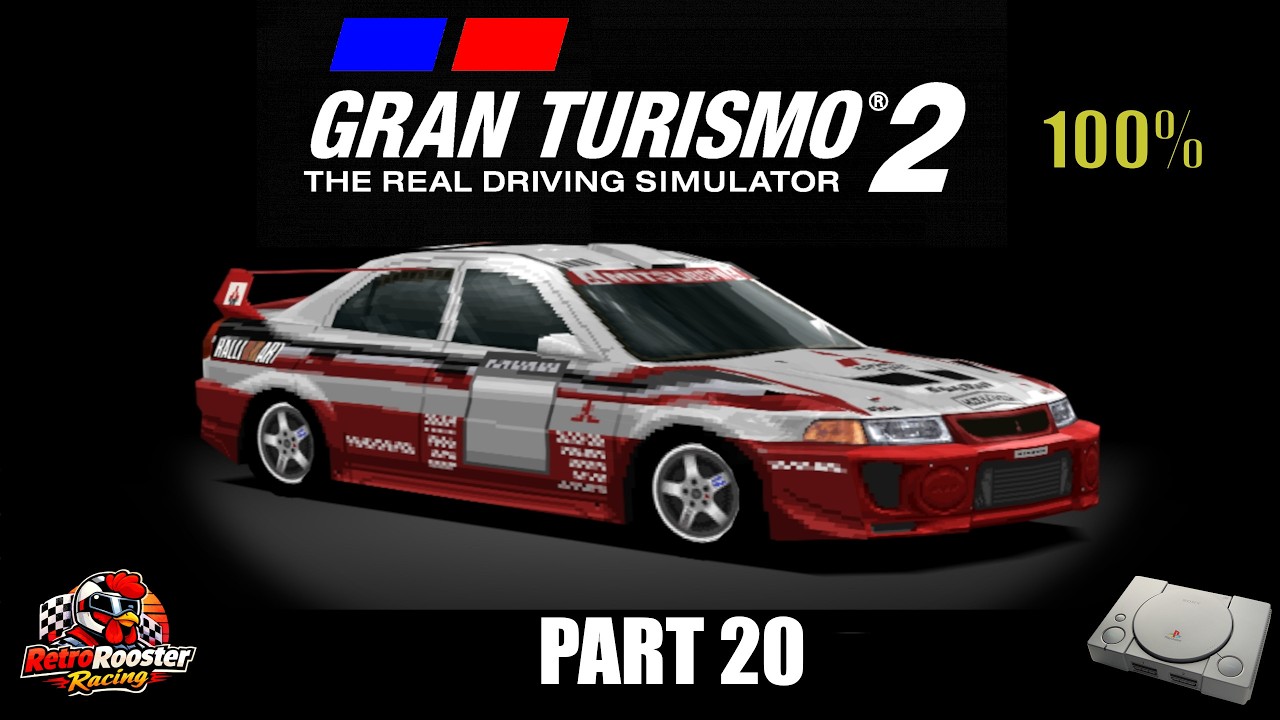 Gran Turismo 2 PS1 – Part 20 | Dirt Events Begin | Mitsubishi Lancer Evo V Rally Car '98