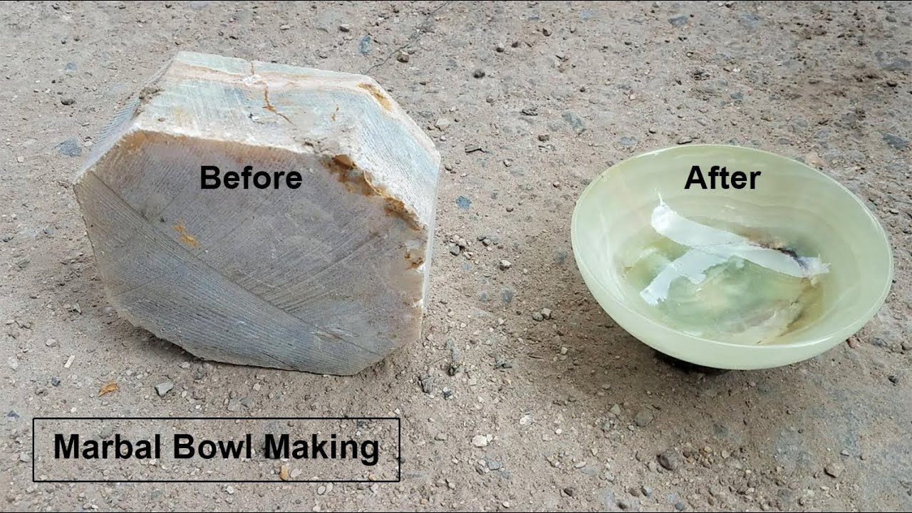 Marble Bowl Making | Machine Technology | Handicraft Marble Bowl | Stone Bowl Making Techniques