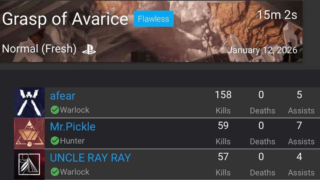 When Fireteam Finder goes better than usual, Flawless GoA