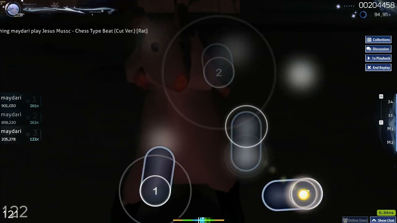 (osu! S acc unranked(yet)) Chess Type Beat (Cut Ver.) by Jesus Mus1c, Norial mapset Rat diff