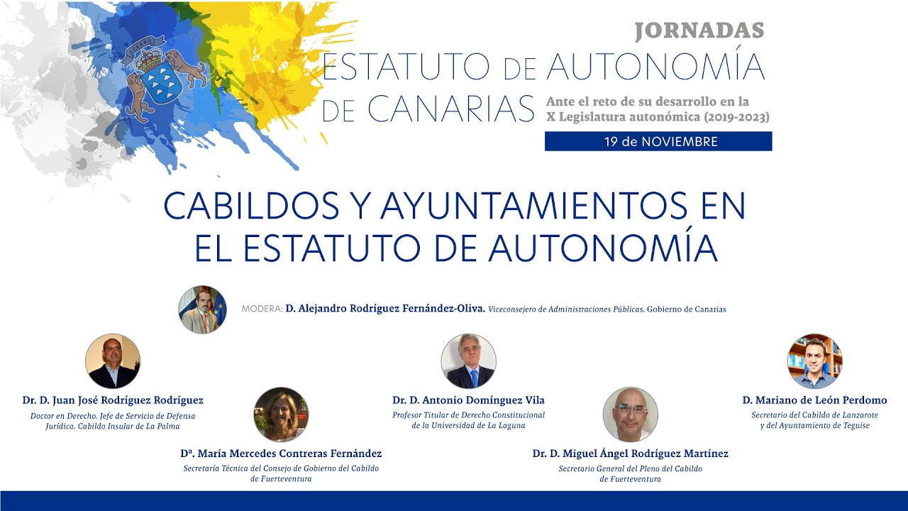 Jornada Estatuto de Autonomía de Canarias. Día 6. Panel II: Cabildos y Ayuntamientos
