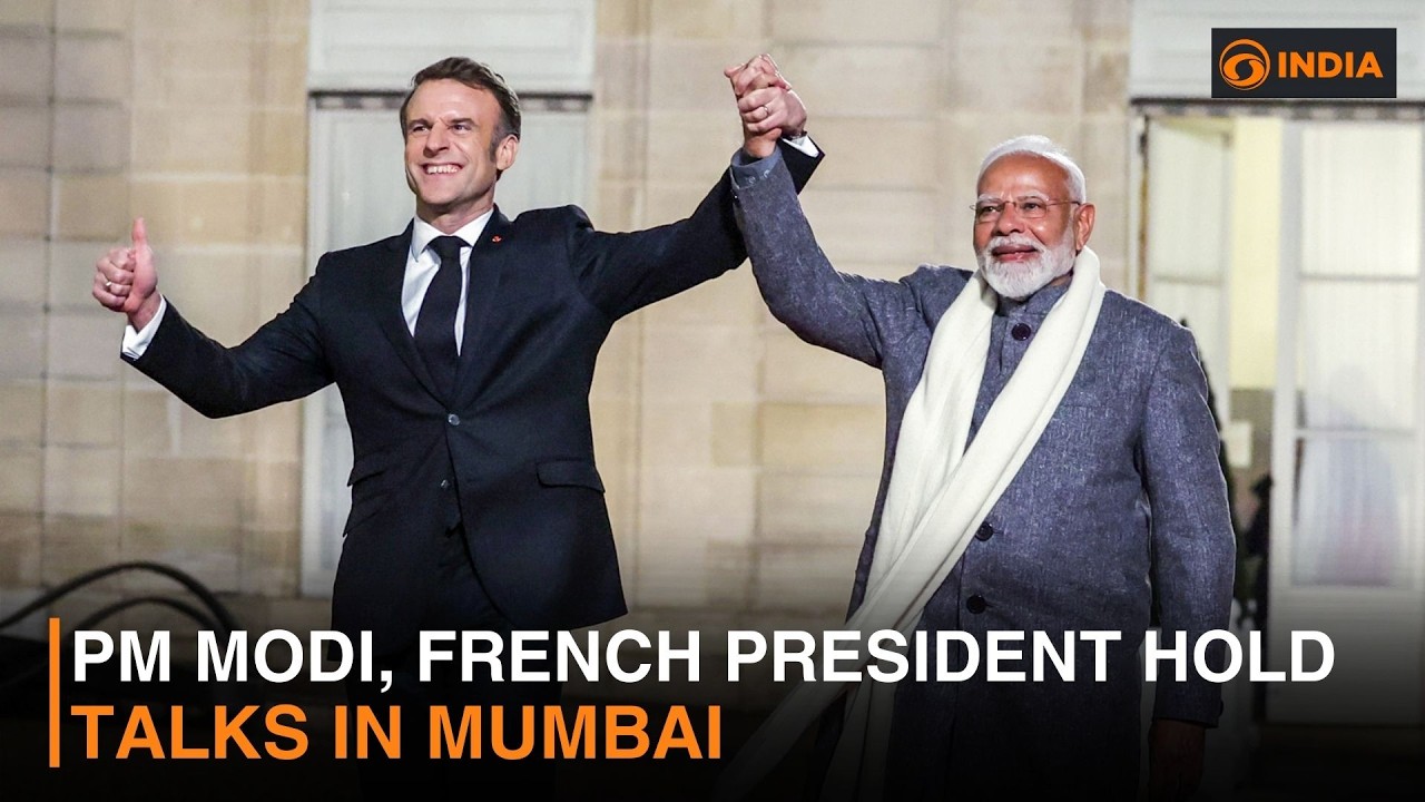 PM Modi, French President hold talks in Mumbai