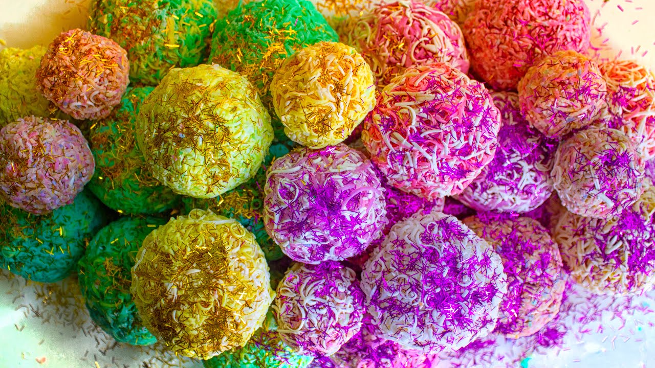Crispy soap balls with starch✨. ASMR soap. Relax sound.💤