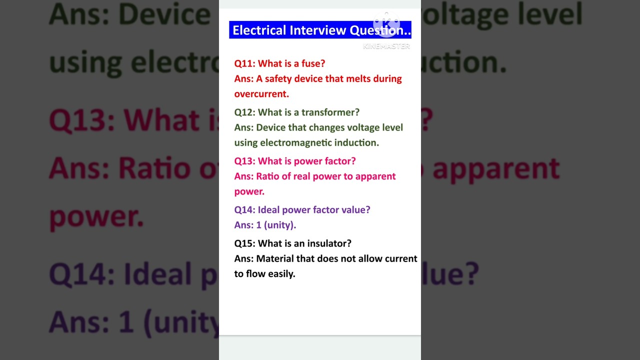 Electrician interview questions 