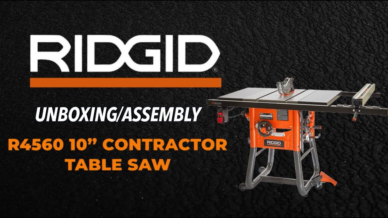RIDGID R4560 10&rdquo; Contractor Table Saw with Cast Iron Top
