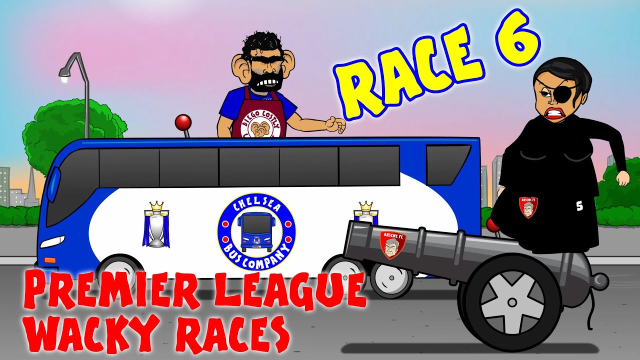 RACE 6 Premier League Wacky Races (Costa Gabriel Red Card Man City West Ham 1-2)