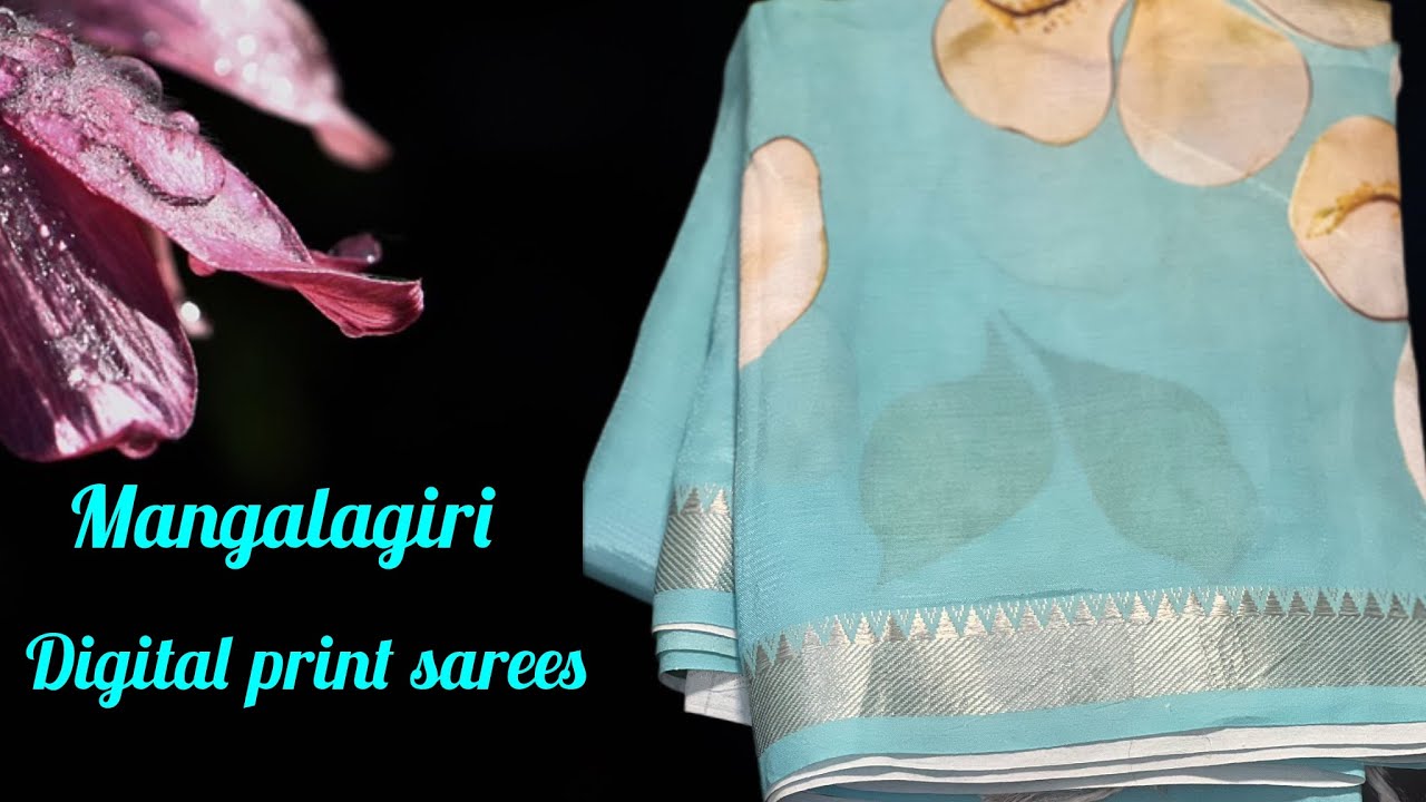 Mangalagiri Digital Print Sarees | Free Shipping Pan-India | Daaram Studio