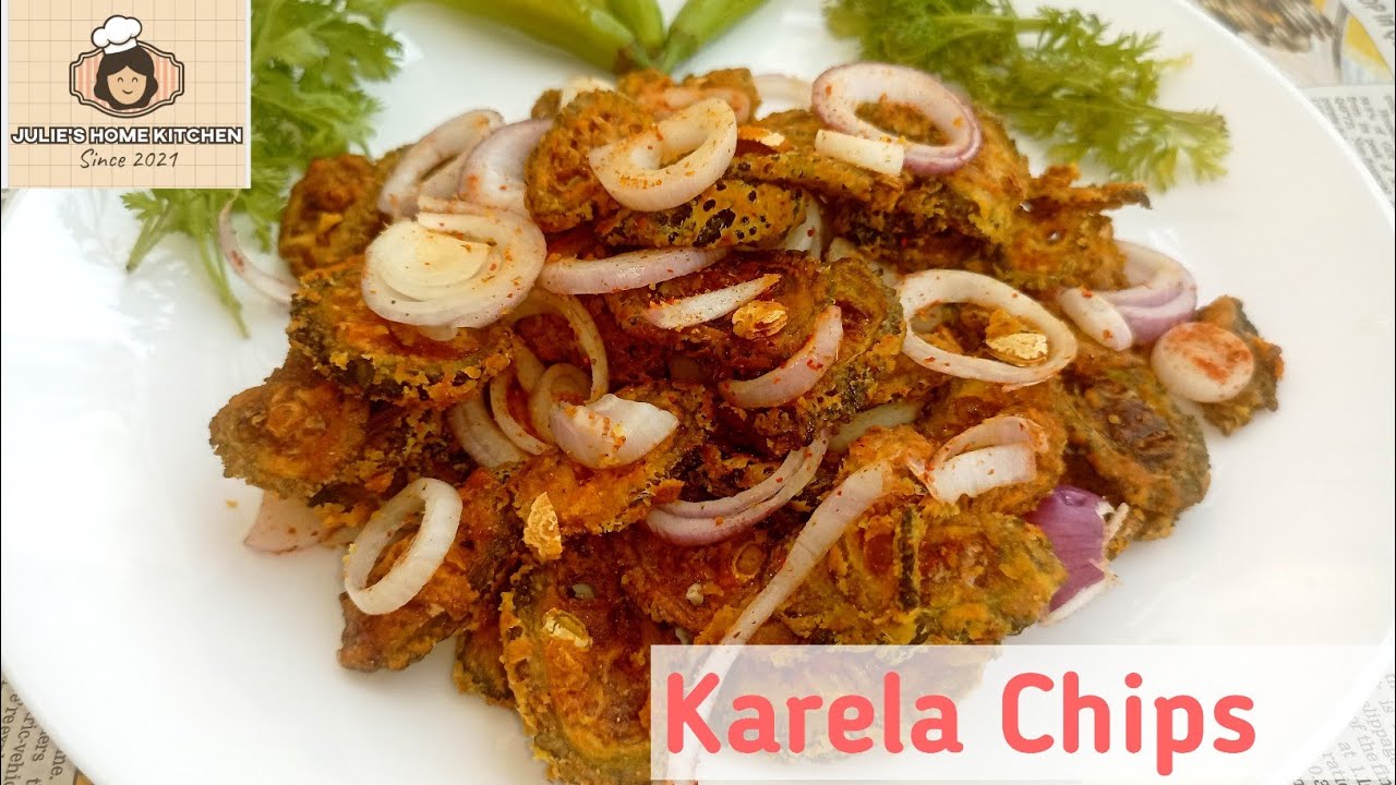 Karele ke Chips😍 || Super Easy And Yummy🤤🔥 || Must try💯 || JULIE'S HOME KITCHEN ❤️