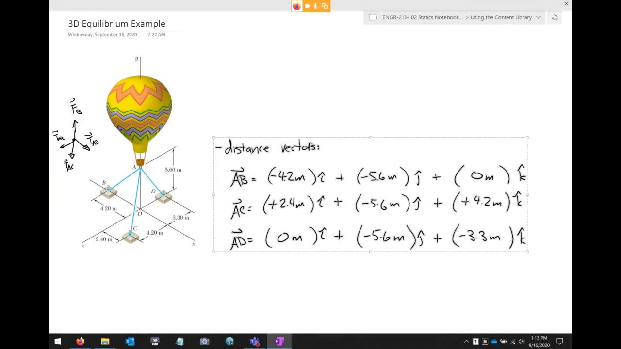 ENGR 213 Lecture 10:  Static Equilibrium in 3D (2020.09.16)