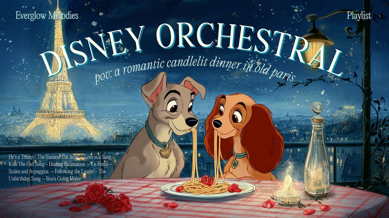 🎻 pov: a romantic candlelit dinner in old paris ✨ nostalgic disney orchestra ✨ everglow melodies