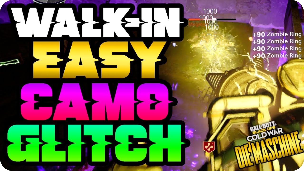 Cold War Zombie Glitches: WALK-IN EASY FAST CAMO GLITCH 