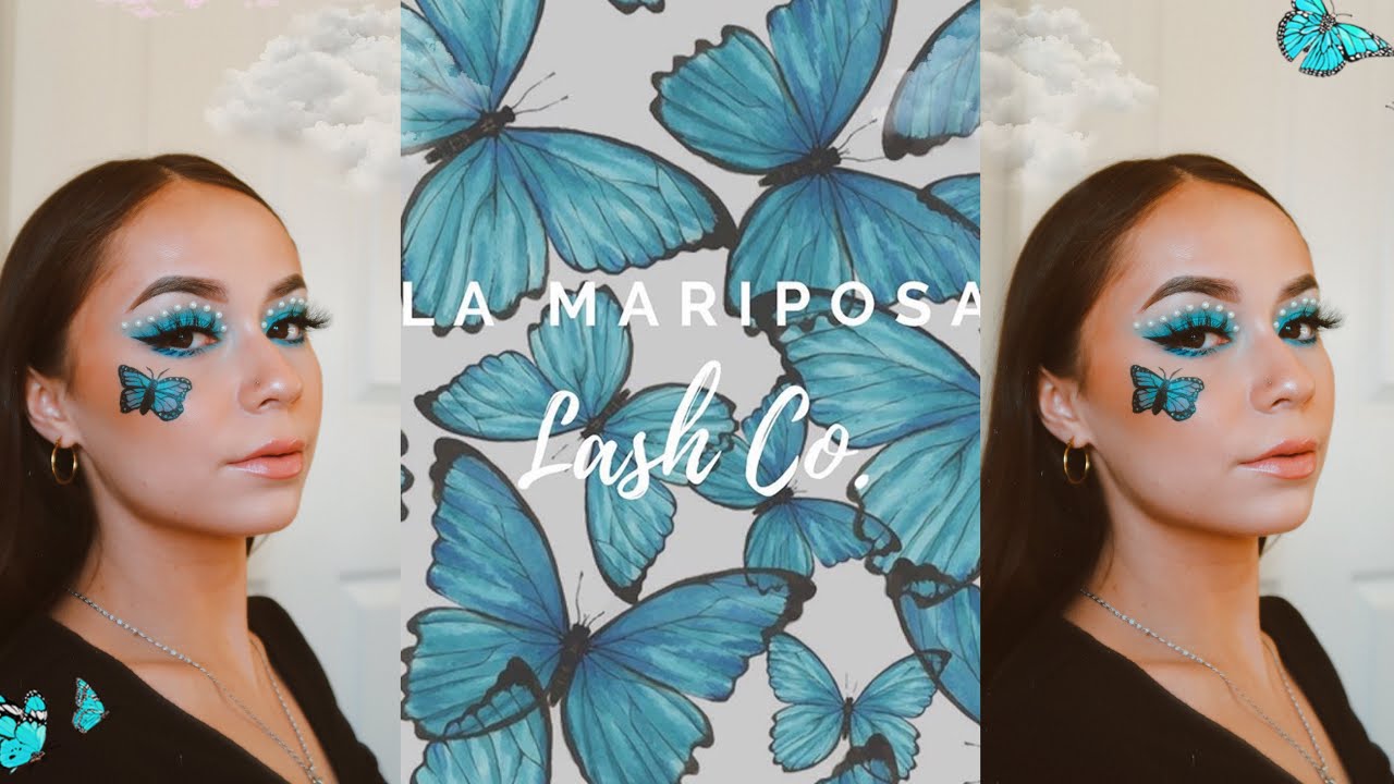 BUTTERFLY MAKEUP LOOK TUTORIAL FT. LAMARIPOSALASHCO LASHES 🦋💙