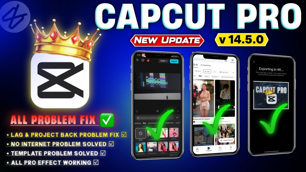 Capcut New Update 14.5.0 | CapCut Pro Export & Template No Internet Problem Fix | Capcut New Update