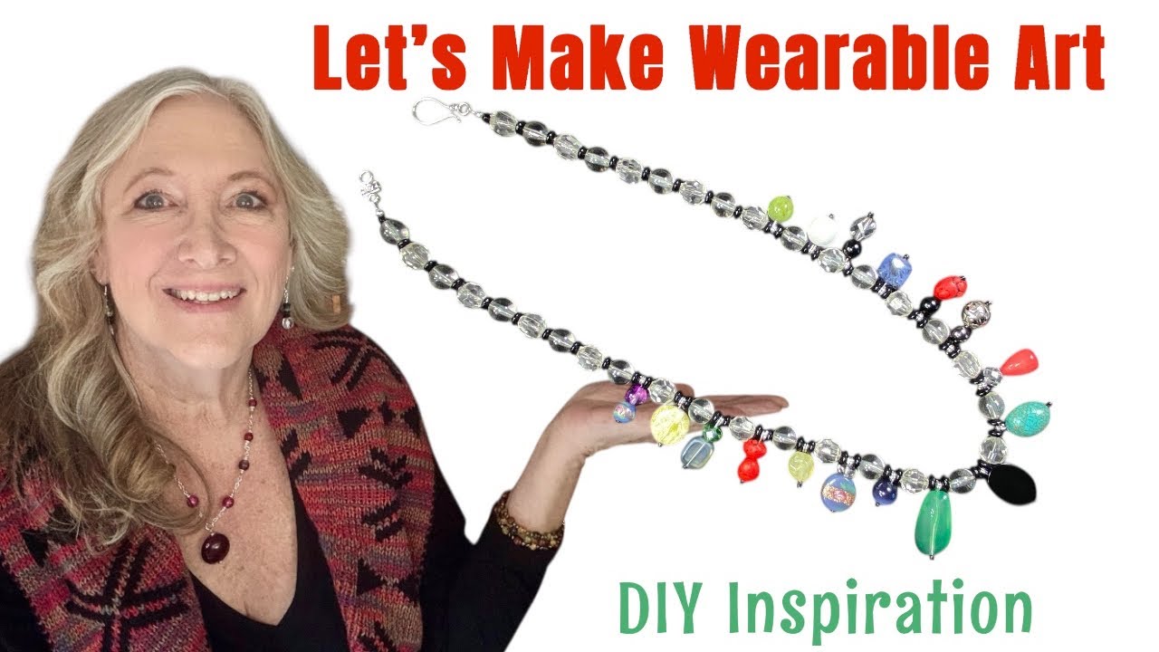 DIY Make Upcycled WEARABLE ART Jewelry Making Necklace Earrings