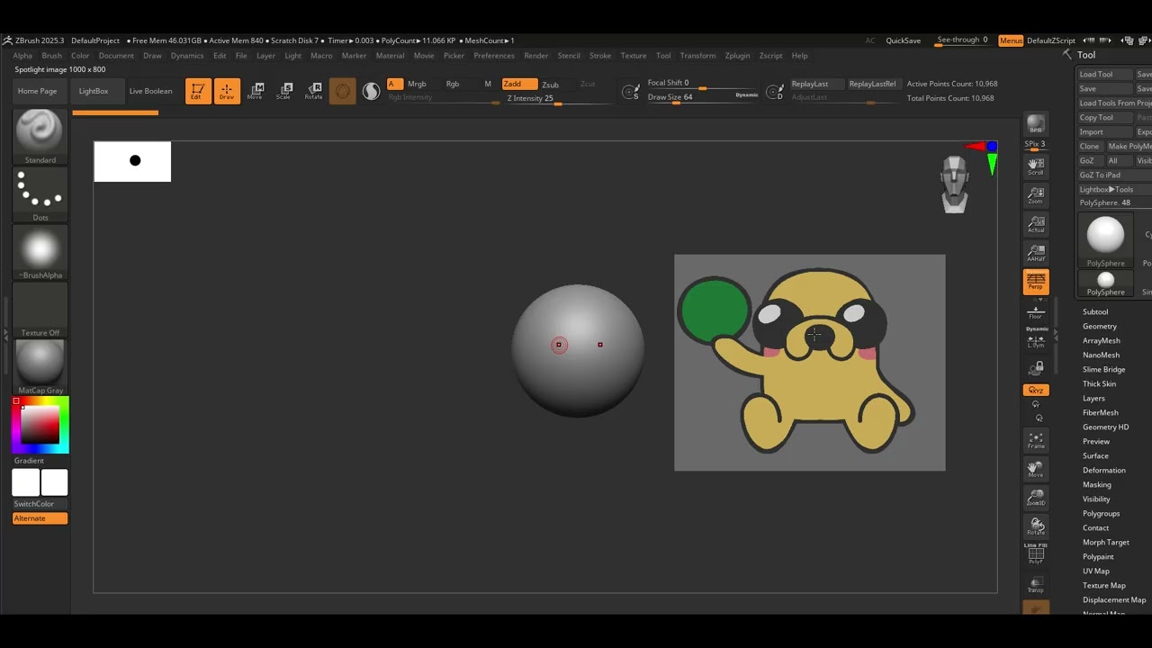 ZBrush Tutorial - How to Bring in a Reference Image