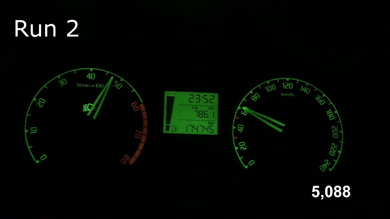 2009 Skoda Fabia II (5J) 1.2 htp 60 PS - 0-100 km/h Acceleration Beschleunigung