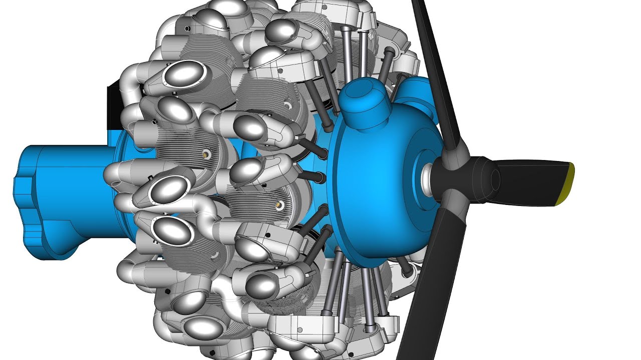 Pratt & Whitney R-2800  Moteur radial,étoile double 18 cylindres Modélisation:1ère Partie