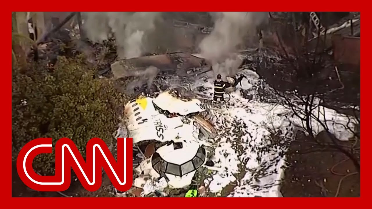 Video shows passenger plane falling out of sky over S&atilde;o Paulo, Brazil