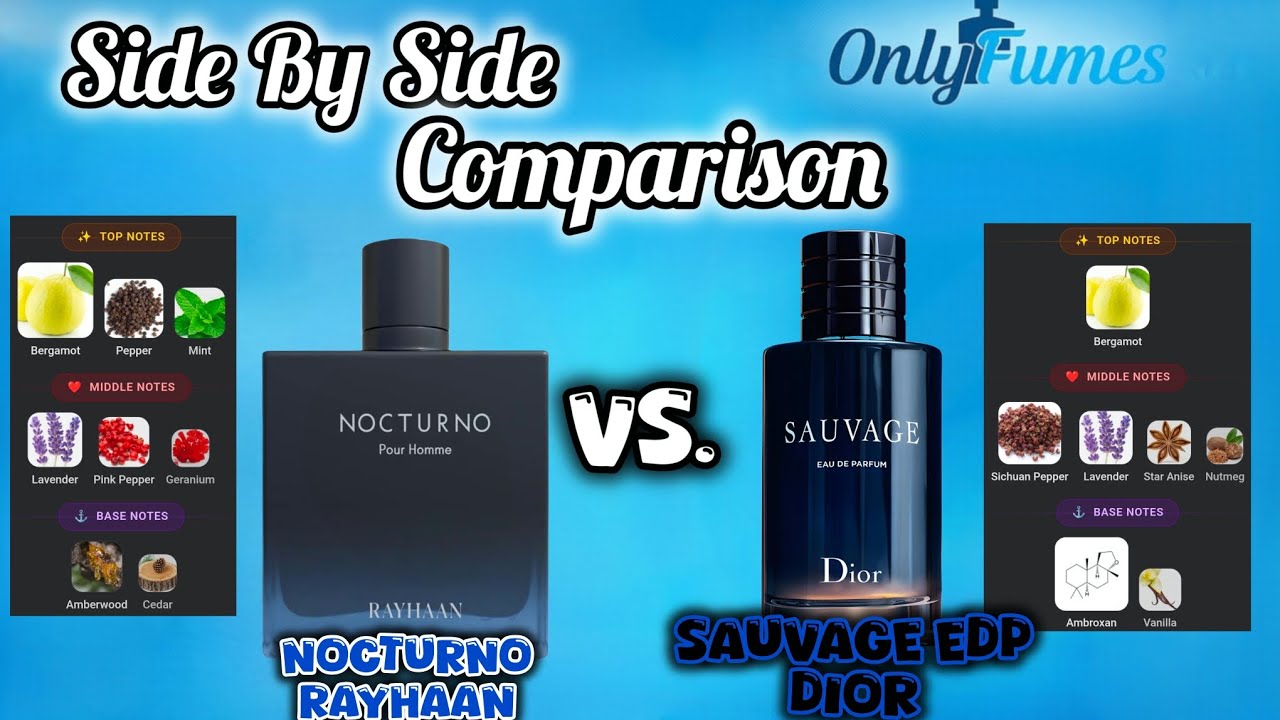 Nocturno Rayhaan Vs Dior Sauvage EDP 