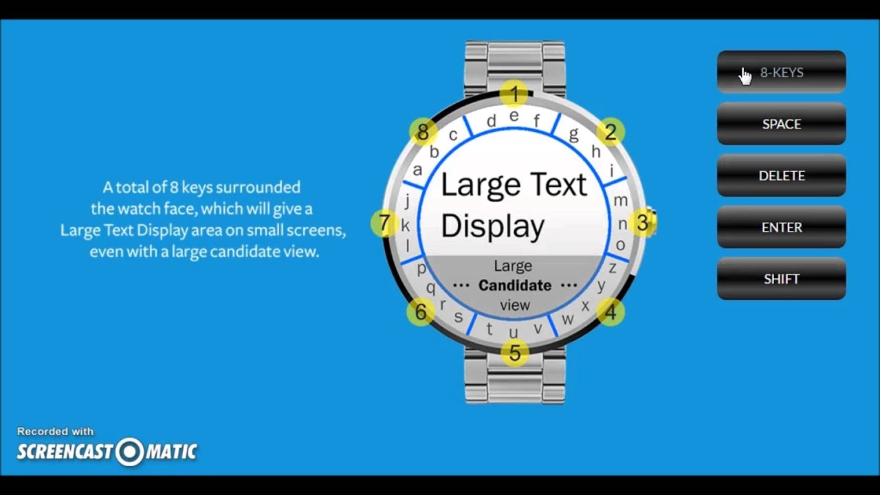 TouchOne Keyboard &ndash; Dedicated Smartwatch Keyboard