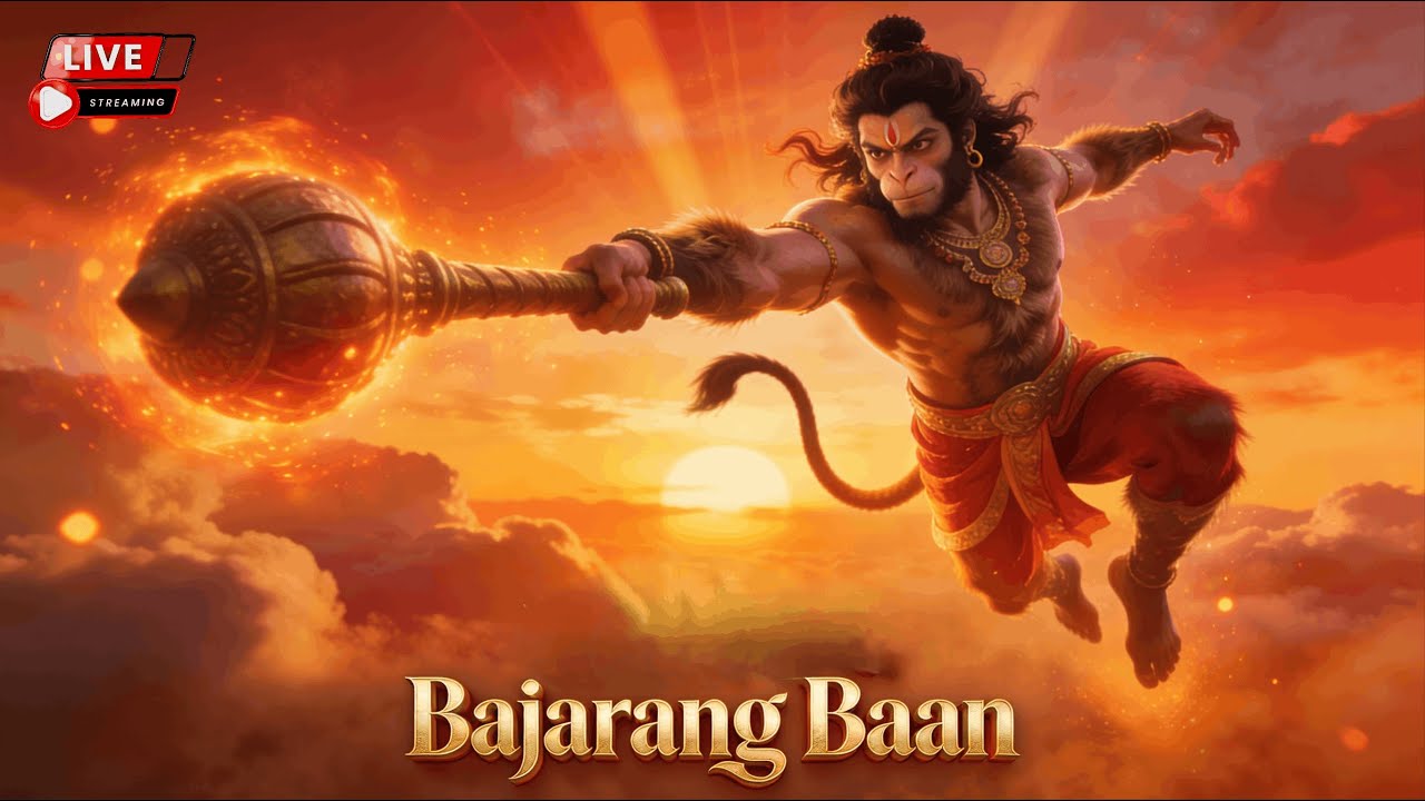 🔴 LIVE Bajrang Baan 🔥 Powerful Hanuman Mantra | Non-Stop Loop | Remove Fear & Negativity 🚩