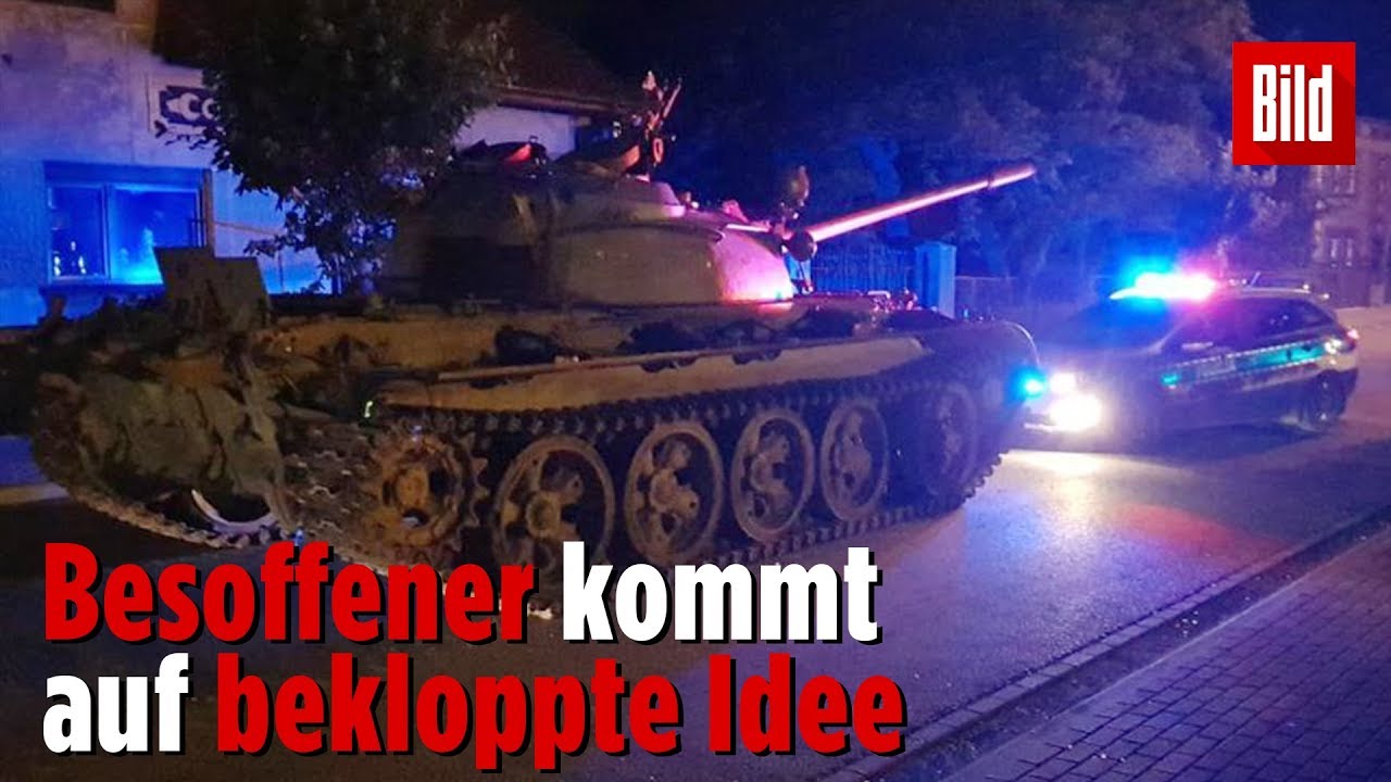 Mann macht Spritztour im Russen-Panzer