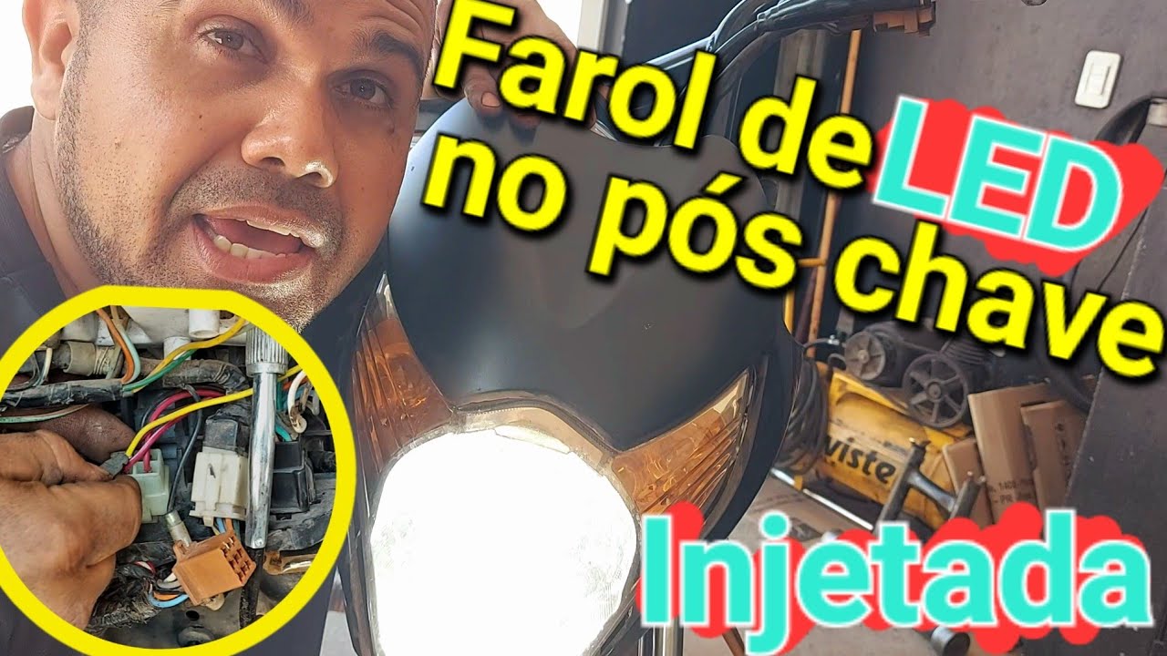 Titan150 cara de cara de gato com farol de Led no p&oacute;s chave