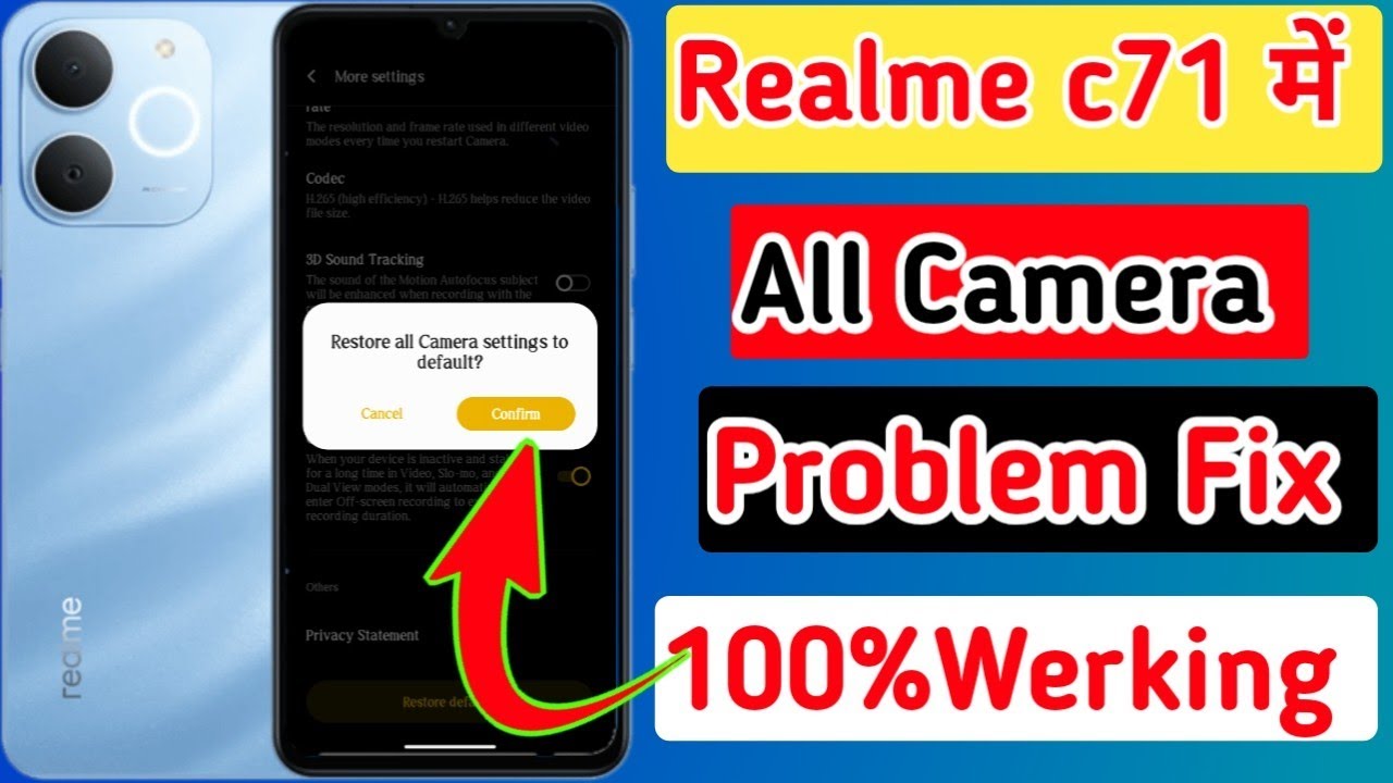 Realme c71 me camera problem fix setting//how to problem problem fix in realme c71 me//camera realme