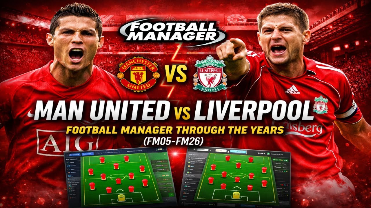 Man United vs Liverpool in Football Manager  FM05–FM26 Formations