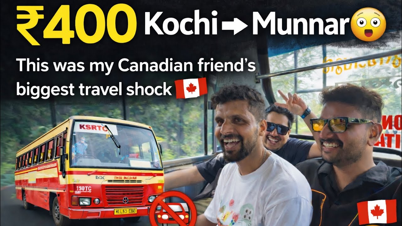 ₹400 Local Travel to Munnar | Canadian friend shocked  #munnar