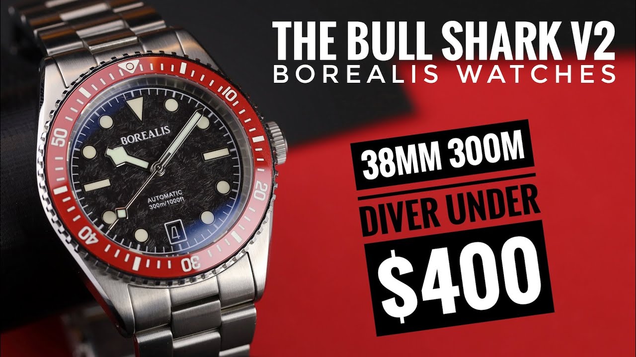 Borealis Bull Shark V2 - 38mm 300 Meter Diver Under $400!