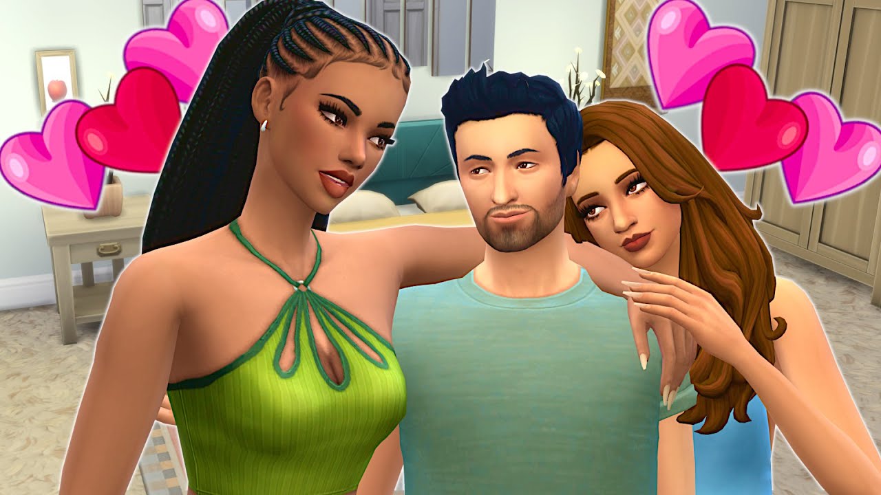 I made a throuple in the sims 4 without mods! // Sims 4 polyamory