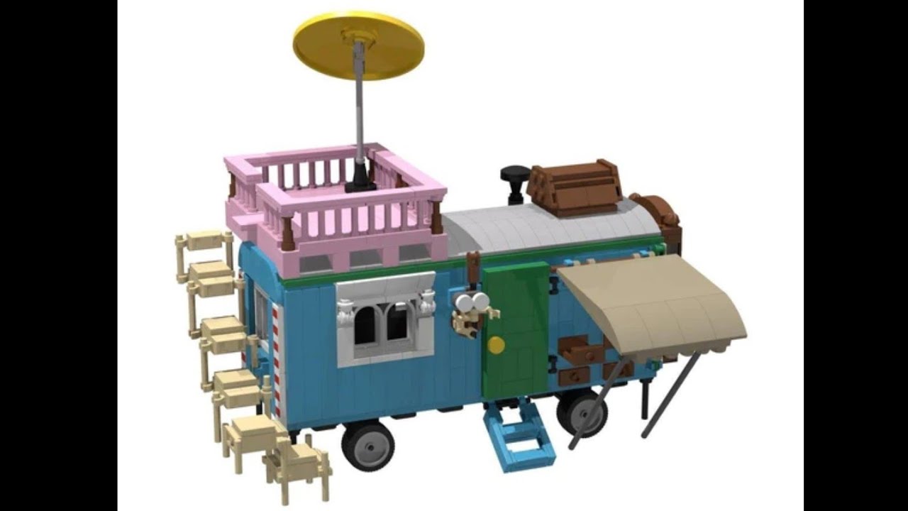 Modbrix 106614 Großer blauer 80er-Jahre-Bauwagen