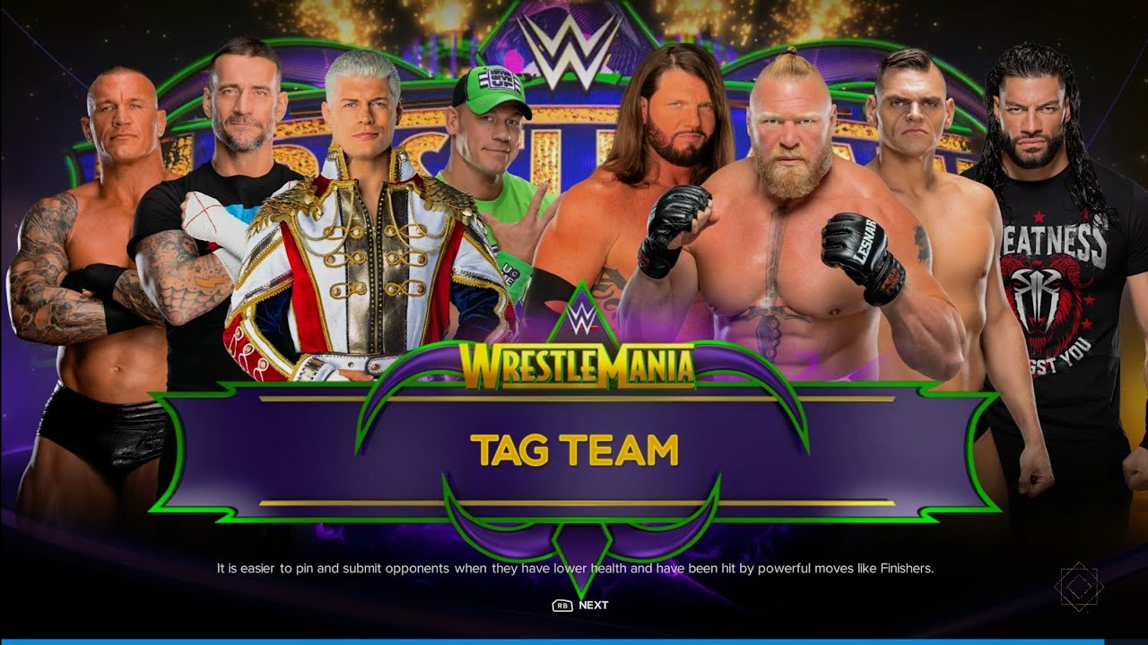 Cody, Punk, Cena & Orton Vs Lesnar, Reigns, styles & Gunther - Tag Team Elimination Match | WWE 2k25