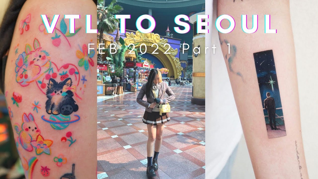 Seoul VTL VLOG pt1 | getting tattoos, ehwa uniform, lotte world, ikseon-dong cafe hop | Esthercwy
