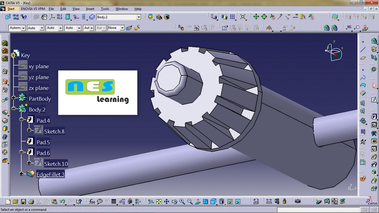 CATIA V5/V6 | Chuck Key Design