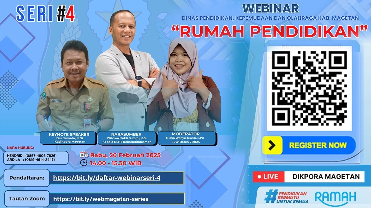 Webinar Series Dikpora Kabupaten Magetan Tahun 2025 seri ke-4 | Rumah Pendidikan