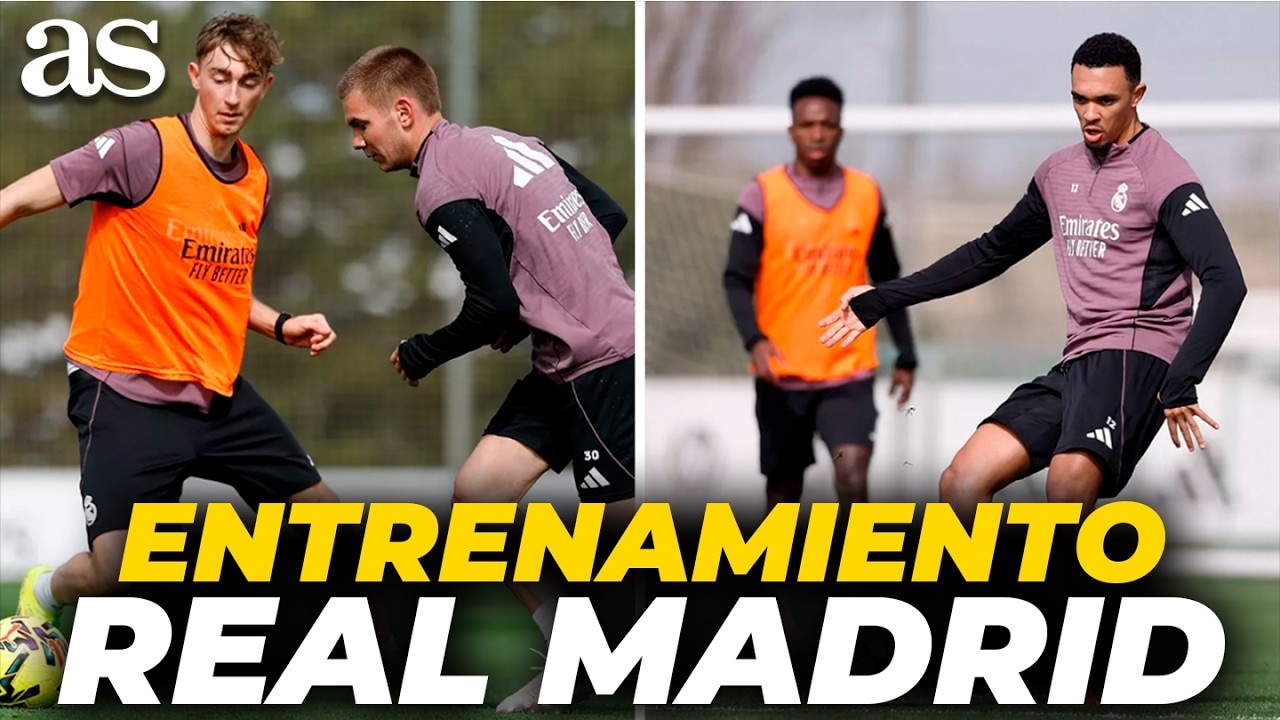 ENTRENAMIENTO completo REAL MADRID hoy previo al CELTA - MADRID de LALIGA