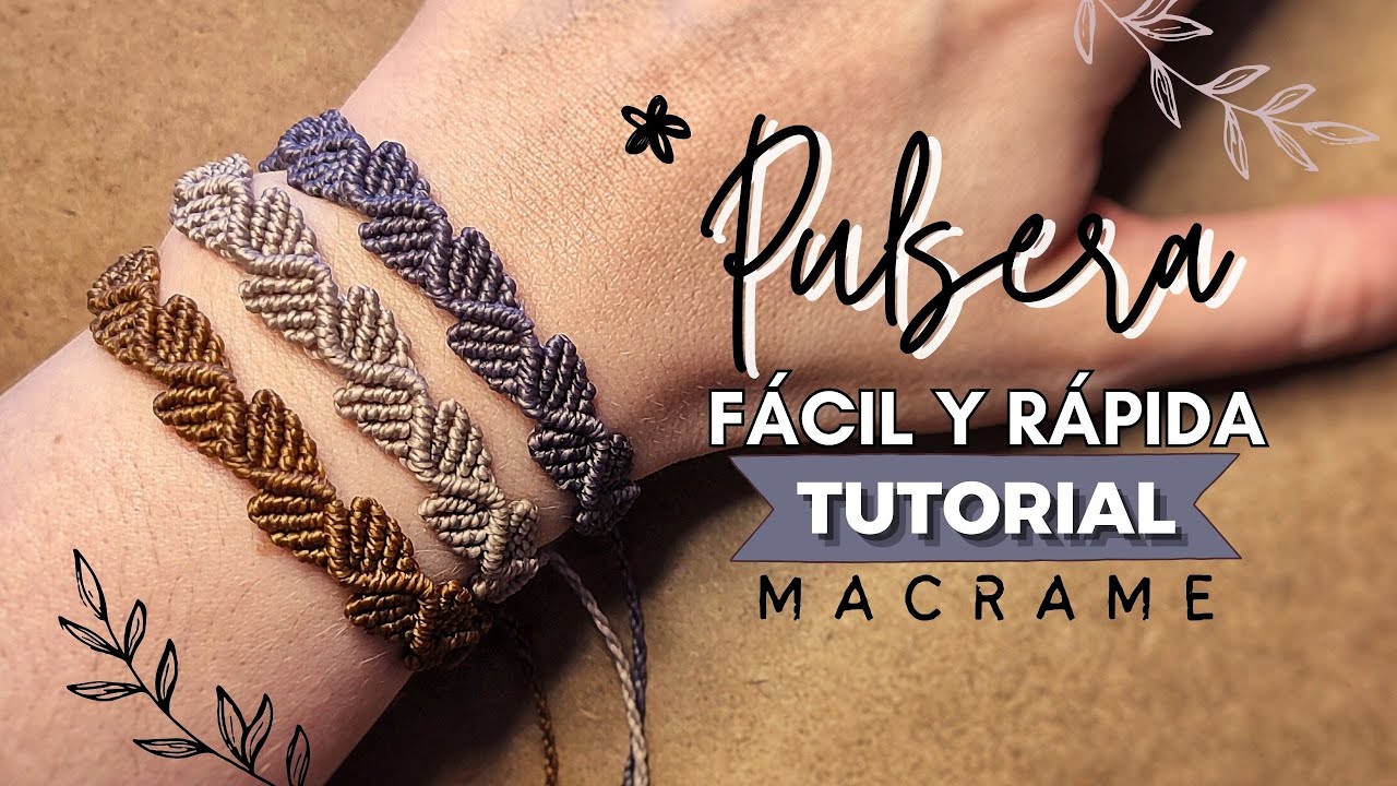 🔰 Cómo hacer PULSERA de HILO fácil y rápida PASO A PASO | DIY Easy Macrame Friendship Bracelet #48